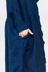 Linen Dress Dark Indigo