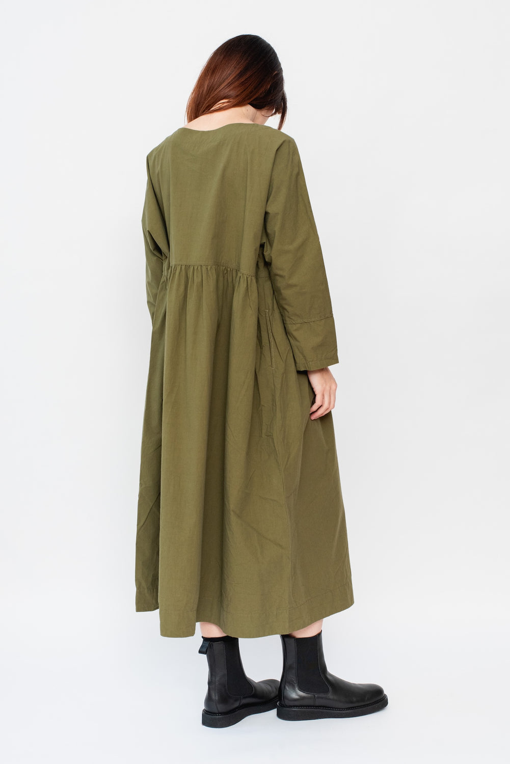 "Ohmi" Typewriter Dress Olive