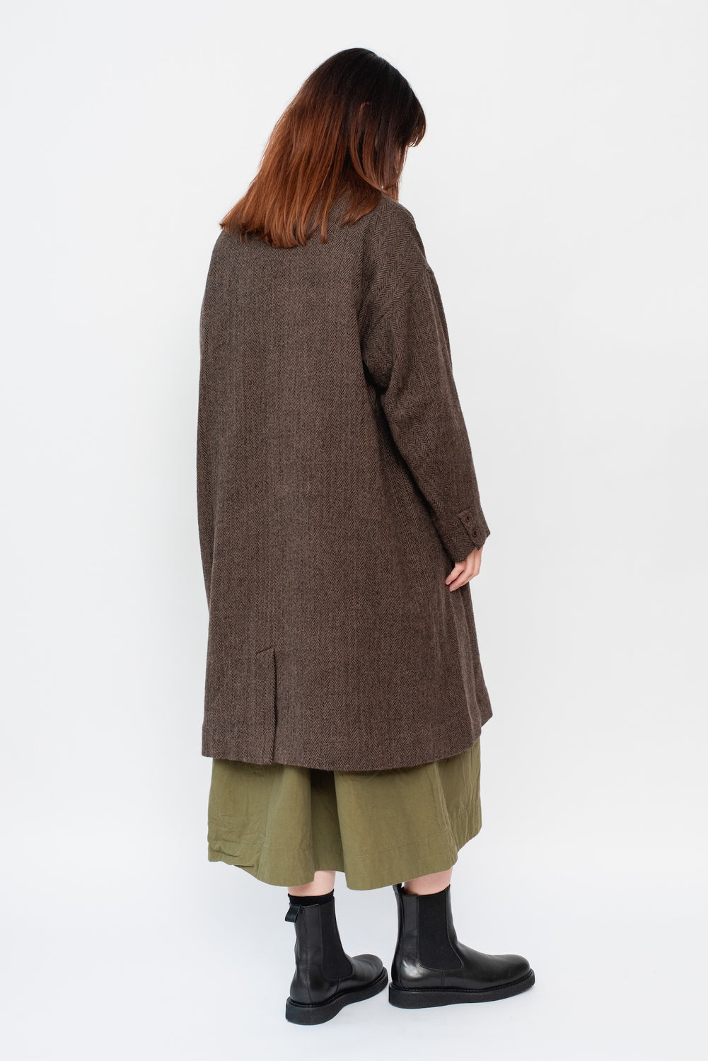 Herringbone Wool Coat