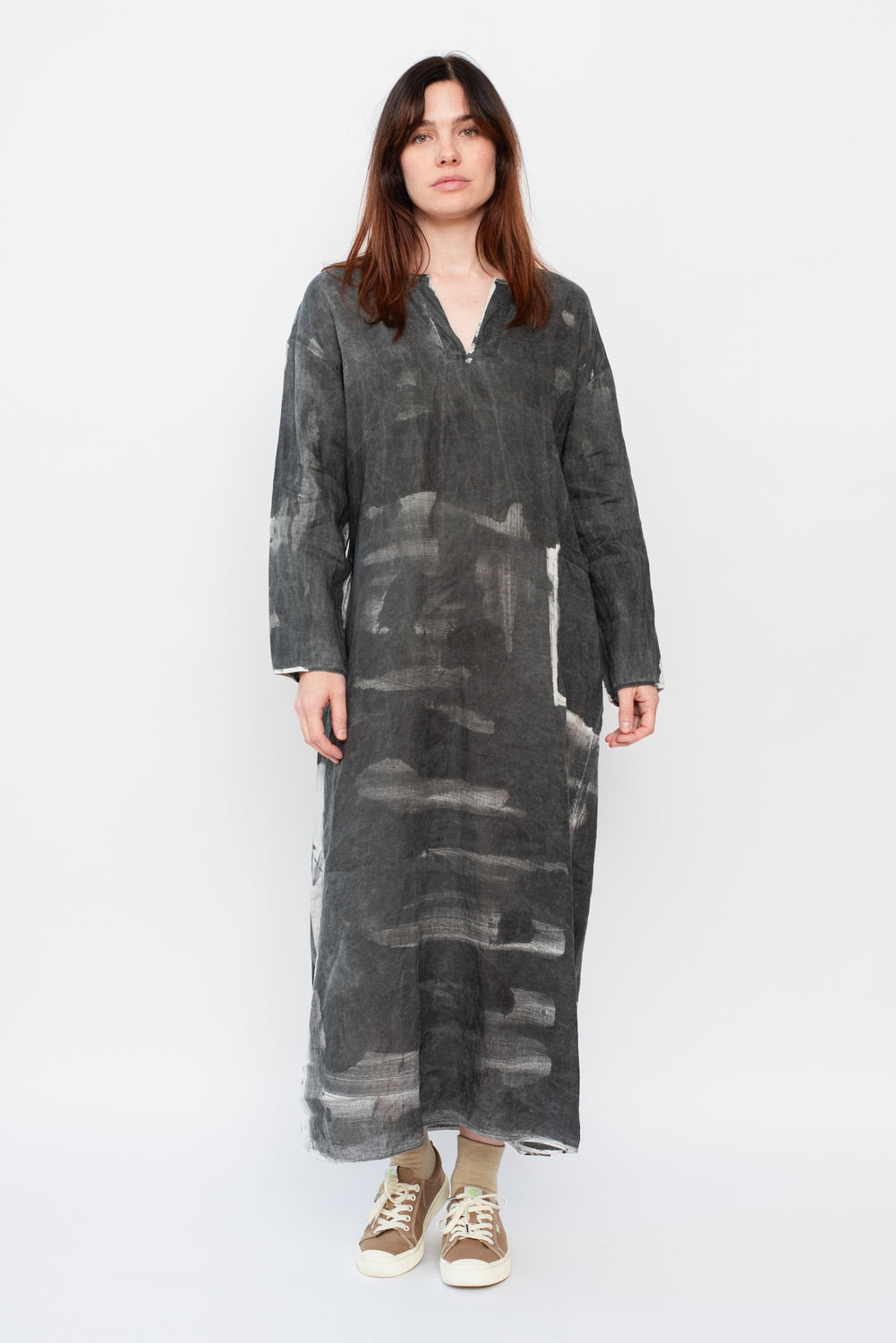 Kaftan Dress with Sumi Ink