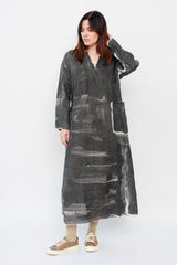 Kaftan Dress with Sumi Ink