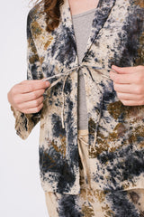 Open Jacket with Tie, Botanical Dye