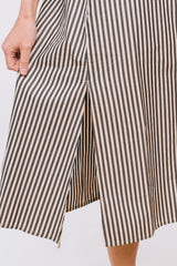 Striped Cotton Long Shirt Dress