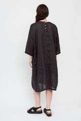 Silk and Ramie Caftan Dress