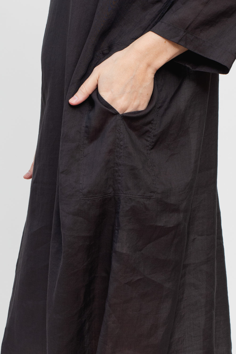Silk and Ramie Caftan Dress