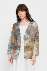 Open Jacket with Tie, Botanical Dye