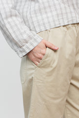 Cotton Stretch Pants Sand
