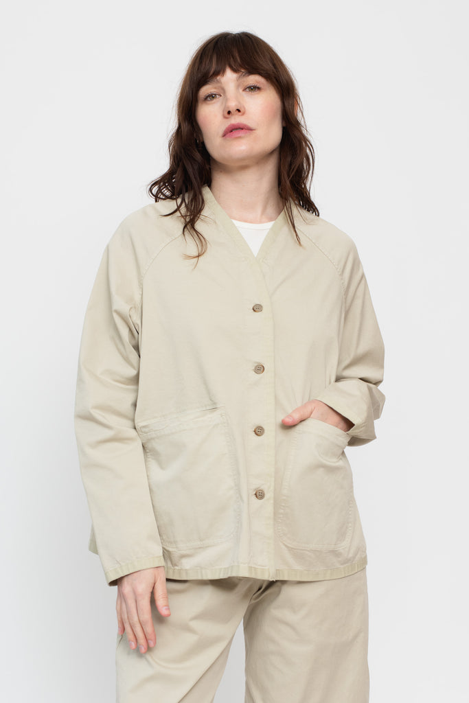 Cotton Stretch Jacket Sand