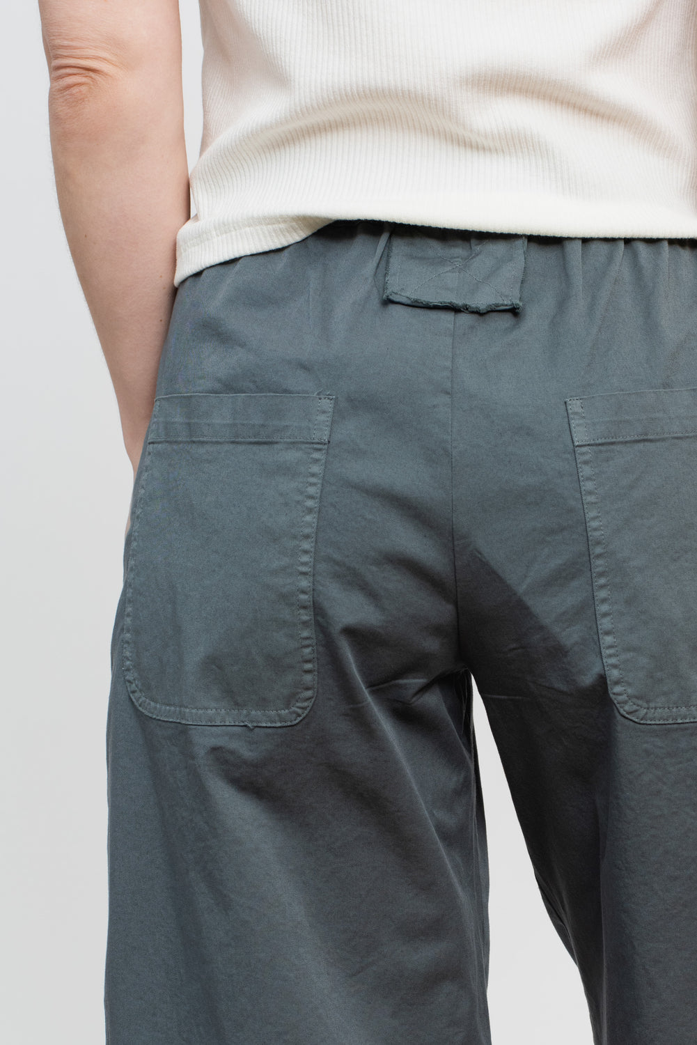 Cotton Stretch Pants Asfalto