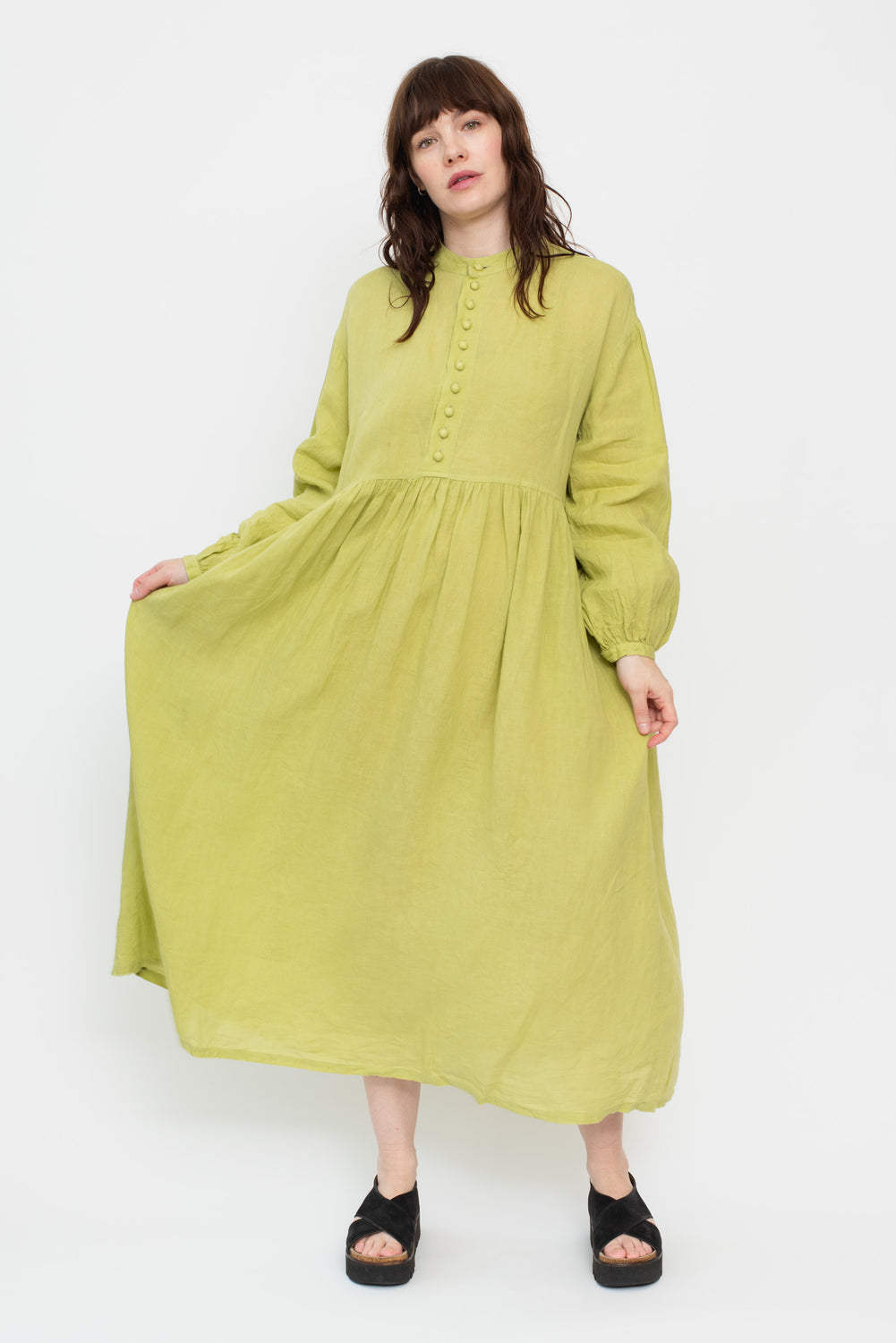 French Linen Dress Pistachio