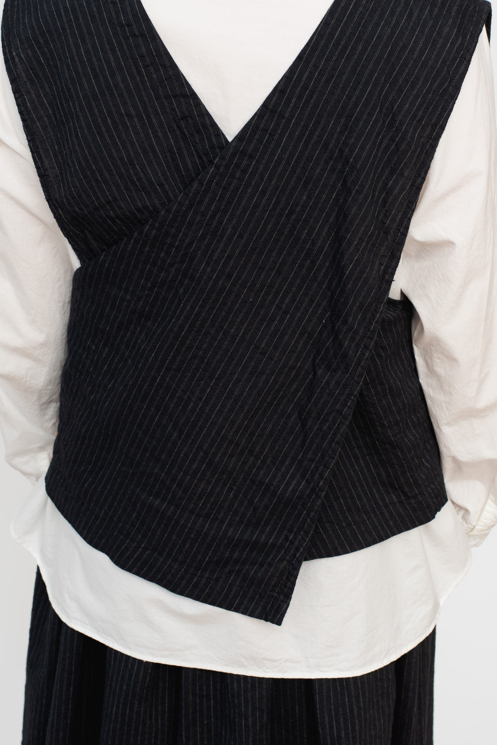 Vintage Stripes Wrap-Back Vest