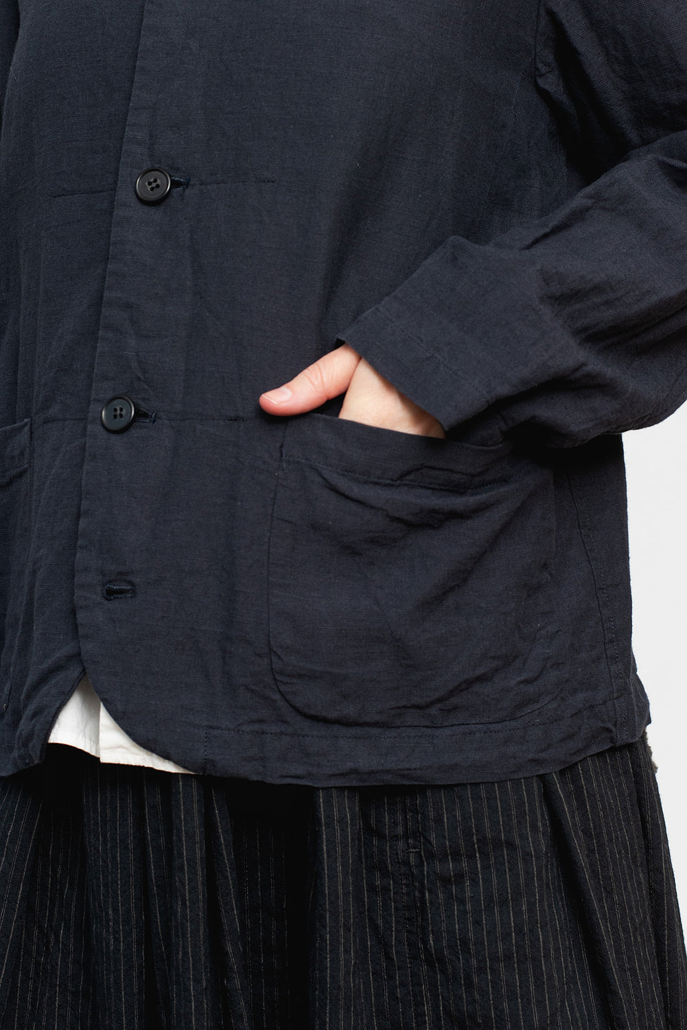 Washed Linen Cotton Ramie Jacket