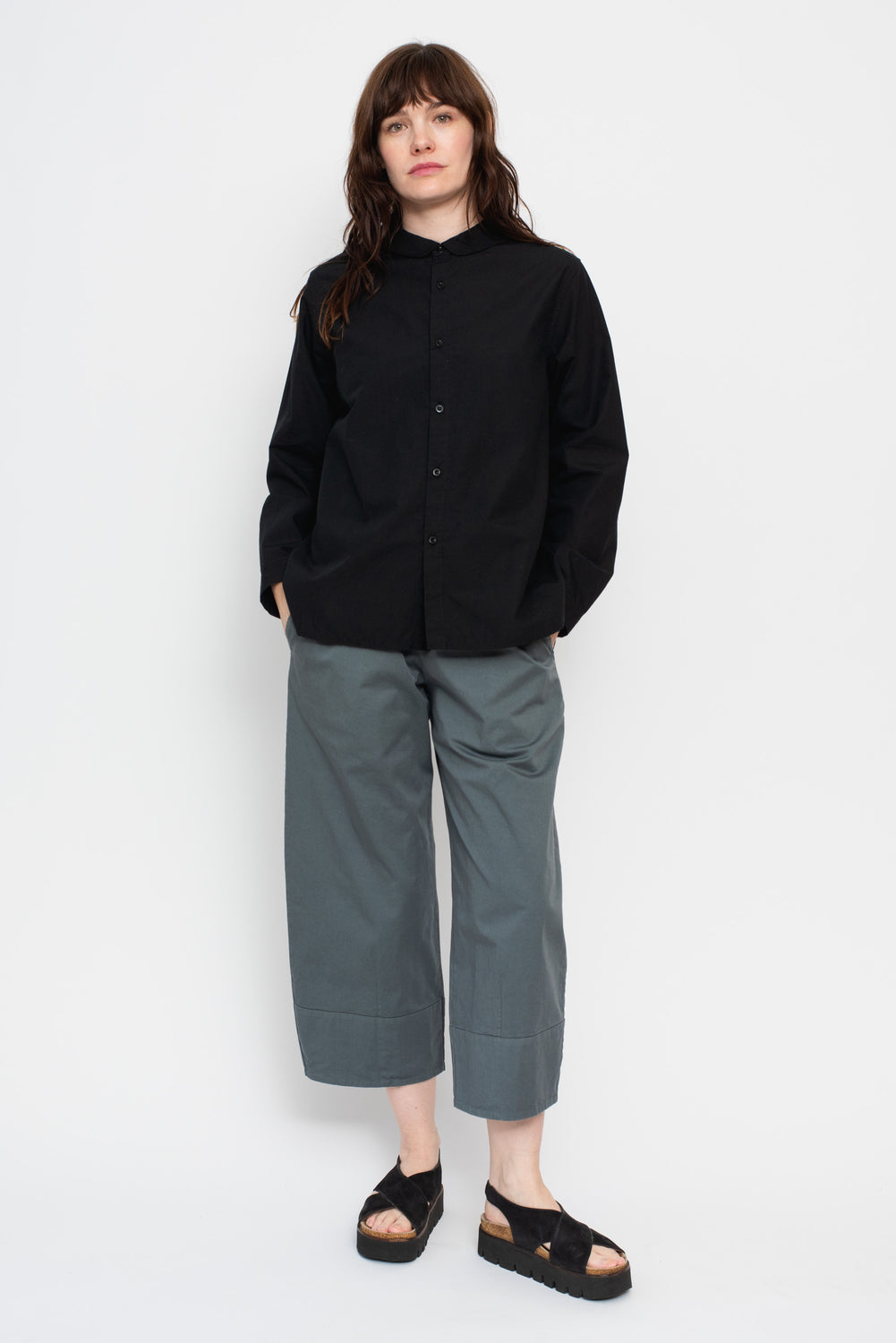 Mini Sailor Collar Shirt Black