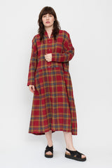 Tartan Shirt Dress Red