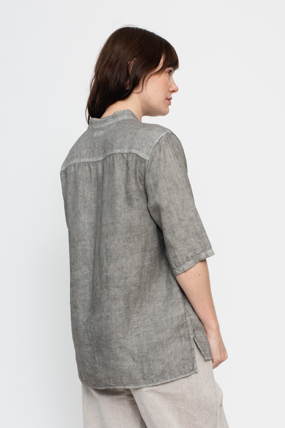 Unisex Hemp S/S Shirt, Pine Soot
