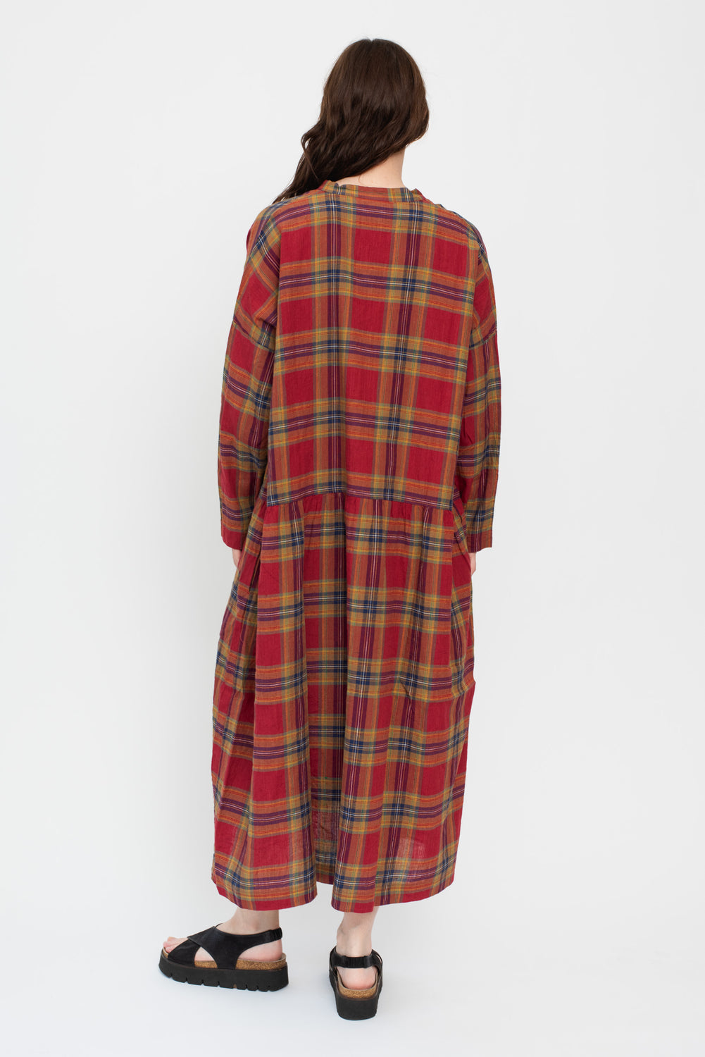 Tartan Shirt Dress Red