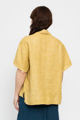 Hemp Short Sleeve Pullover Shirt, Yellow