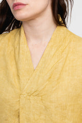 Hemp Short Sleeve Pullover Shirt, Yellow