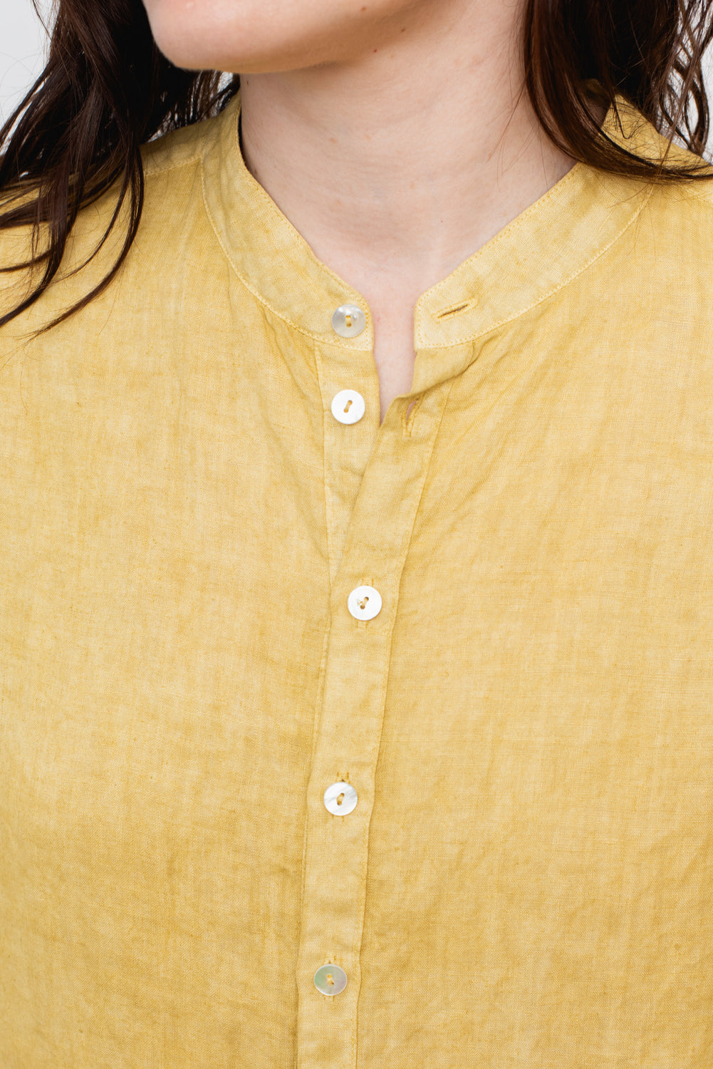 Unisex Hemp S/S Shirt, Olive Yellow