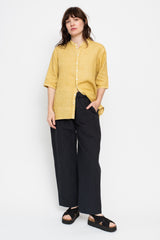 Unisex Hemp S/S Shirt, Olive Yellow