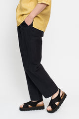 Unisex Linen and Cotton Pants, Charcoal Gray