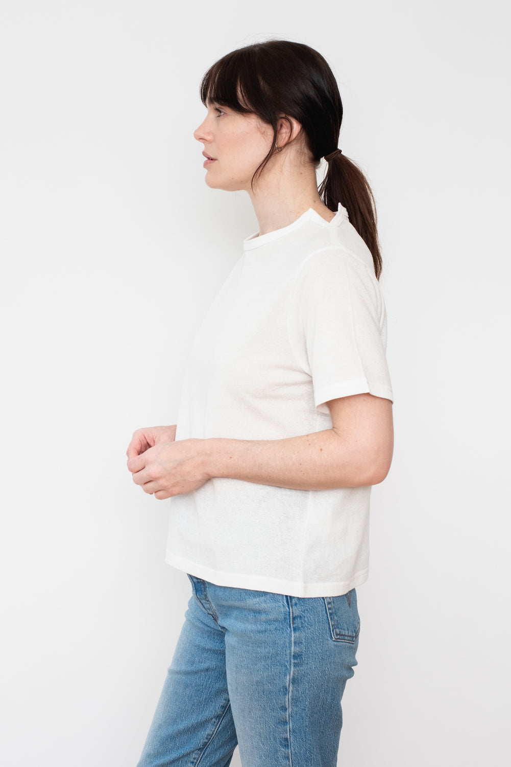 Cotton T-Shirt with Slits