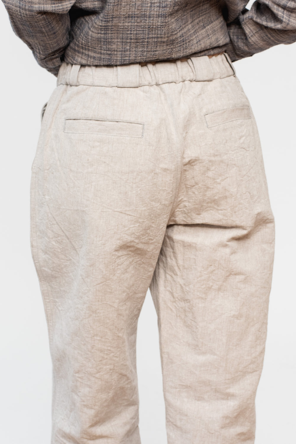 Unisex Linen Cotton Pants, Light Taupe