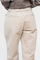 Unisex Linen Cotton Pants, Light Taupe