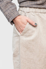 Unisex Linen Cotton Pants, Light Taupe