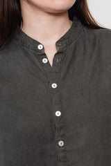 Unisex Hemp Short Sleeve Shirt, Charcoal