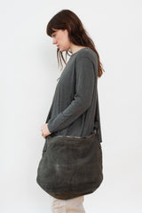 Gently Used Tagliovivo Canvas Large Shoulder Bag with Leather Bottom