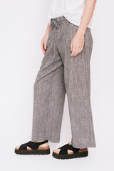 Wide Legged Cotton Pants, Heather Grey