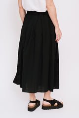 Cotton Voile Skirt, Black