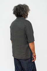 Unisex Hemp Short Sleeve Shirt, Charcoal