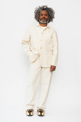 Woven Yukizarashi Sashiko Coverall Jacket, Natural