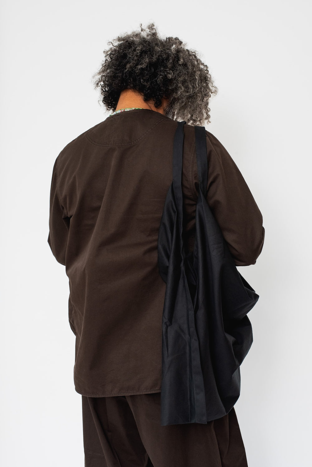 MALTE Large Origami Bag, Black Drill