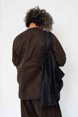 MALTE Large Origami Bag, Black Drill