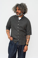 Unisex Hemp Short Sleeve Shirt, Charcoal
