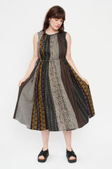 Patchwork KAHLO Dress, Black