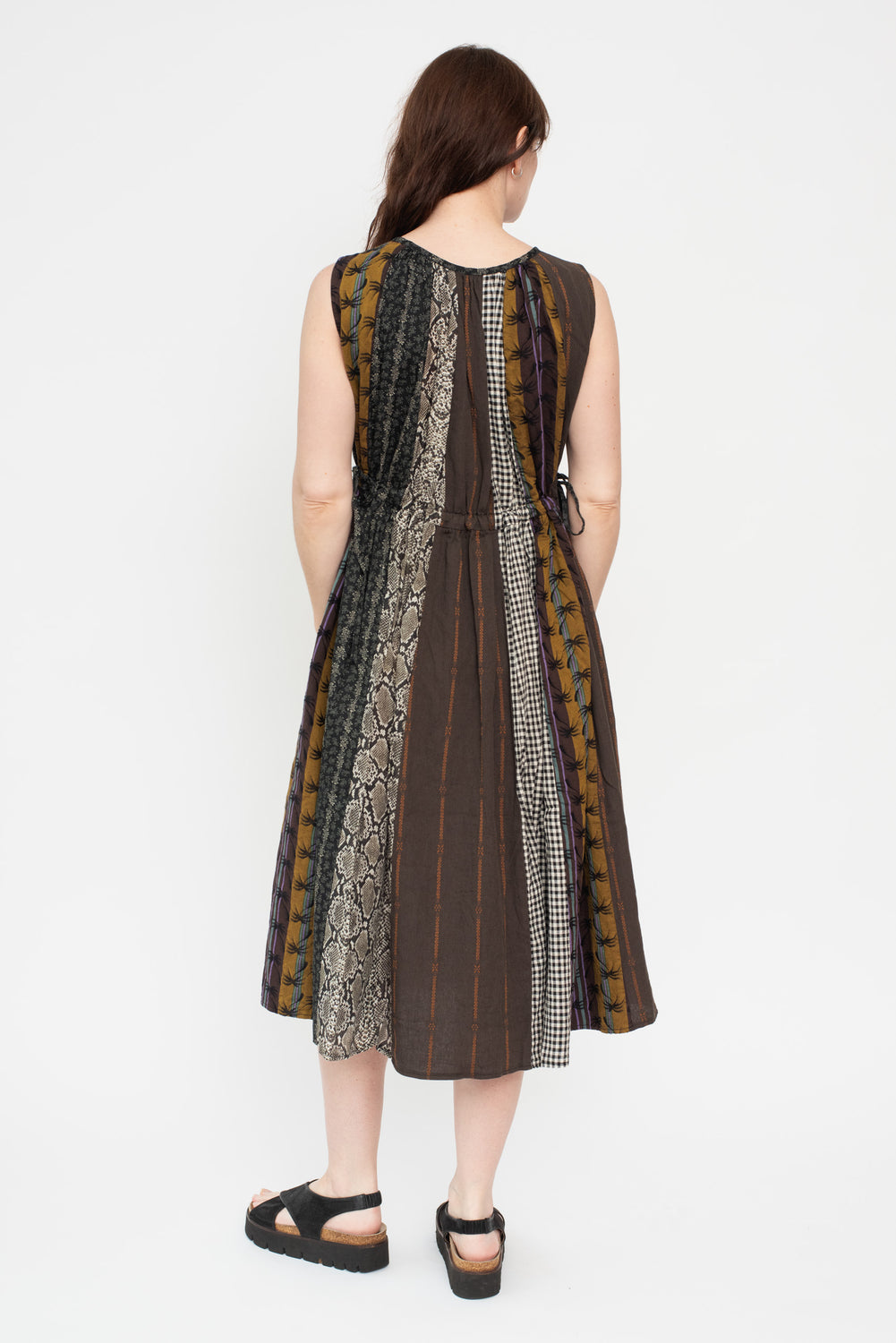 Patchwork KAHLO Dress, Black
