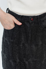 12oz MAGPIE Denim High Waisted Maxi Skirt, BLKxBLK