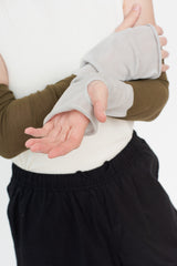 Ice Cotton Gauze Arm Covers, Khaki