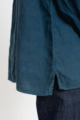 Washi and Hemp L/S Shirt, Natural Indigo and Walnut