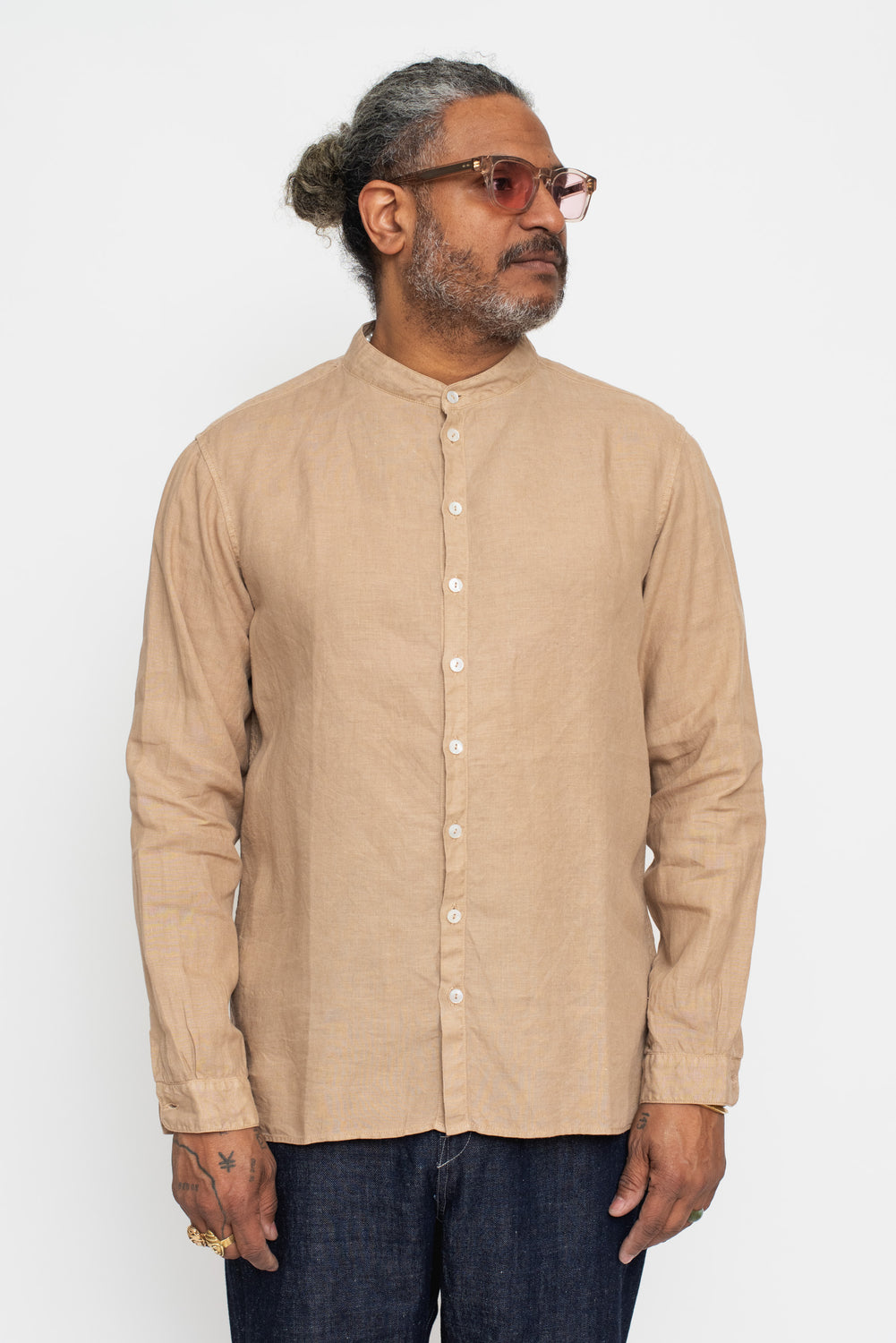 Unisex Hemp L/S Shirt, Walnut Dye