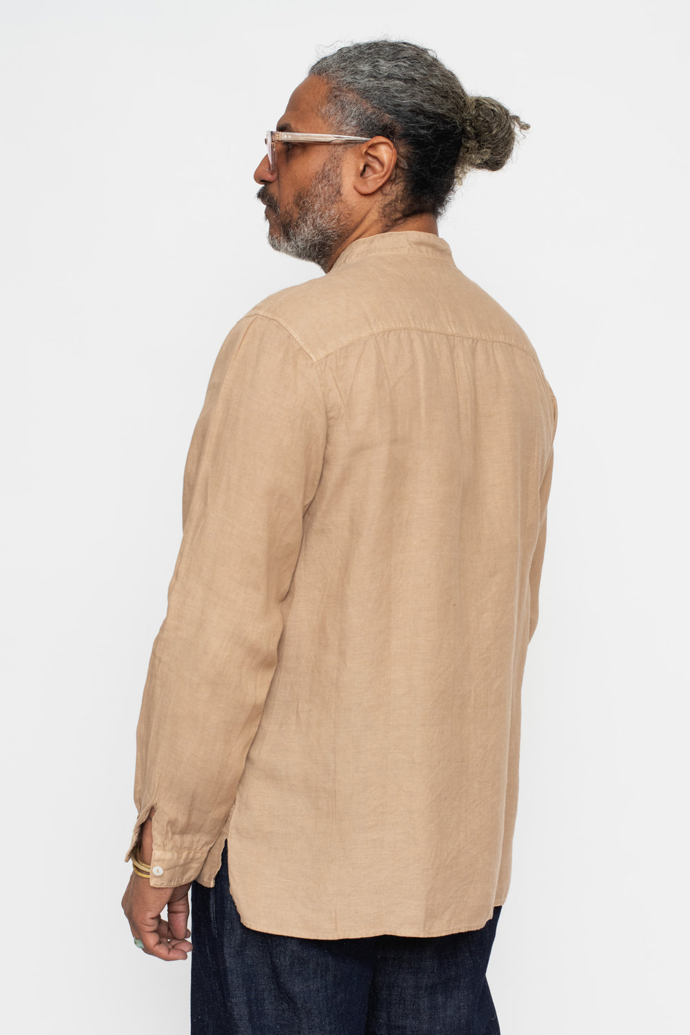 Unisex Hemp L/S Shirt, Walnut Dye