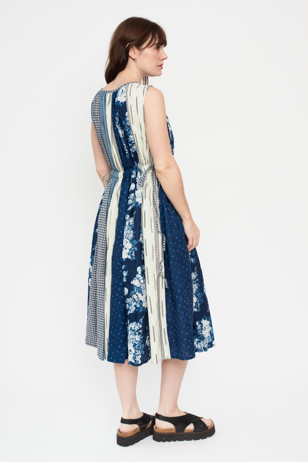 Patchwork KAHLO Dress, Indigo