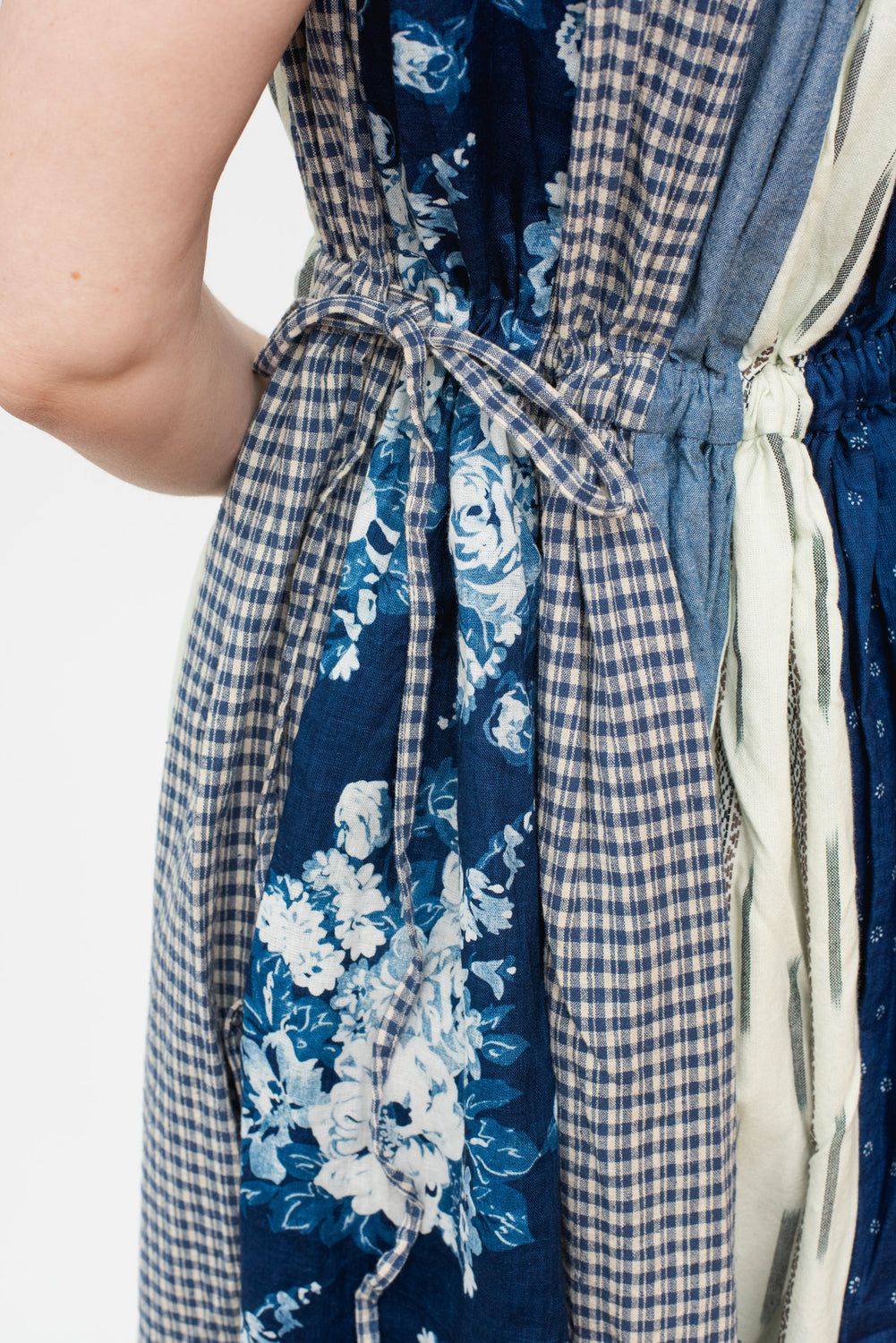 Patchwork KAHLO Dress, Indigo