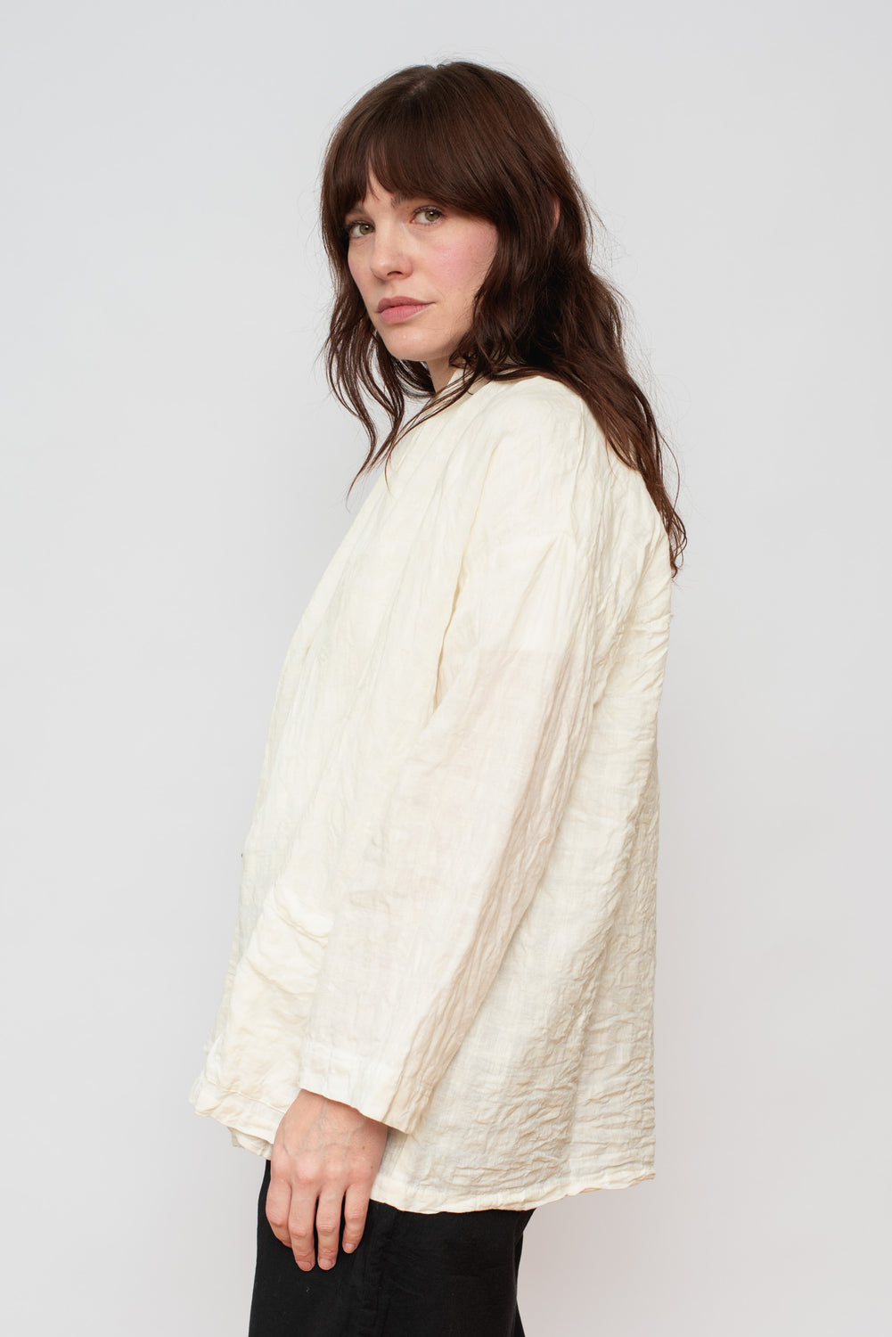 Gingham Check Robe White