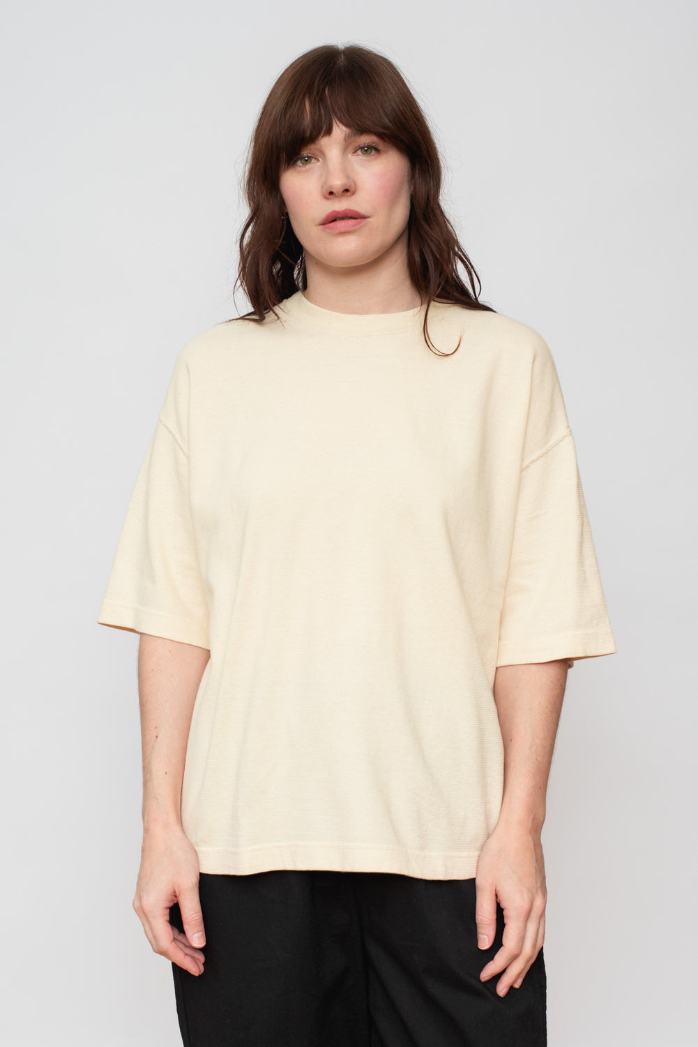 Cotton Thermal Pullover Ivory