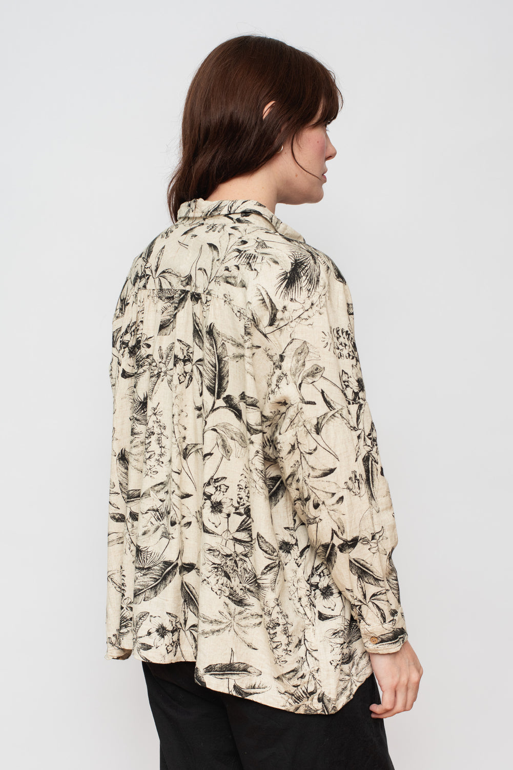 Botanical Print Shirt Natural